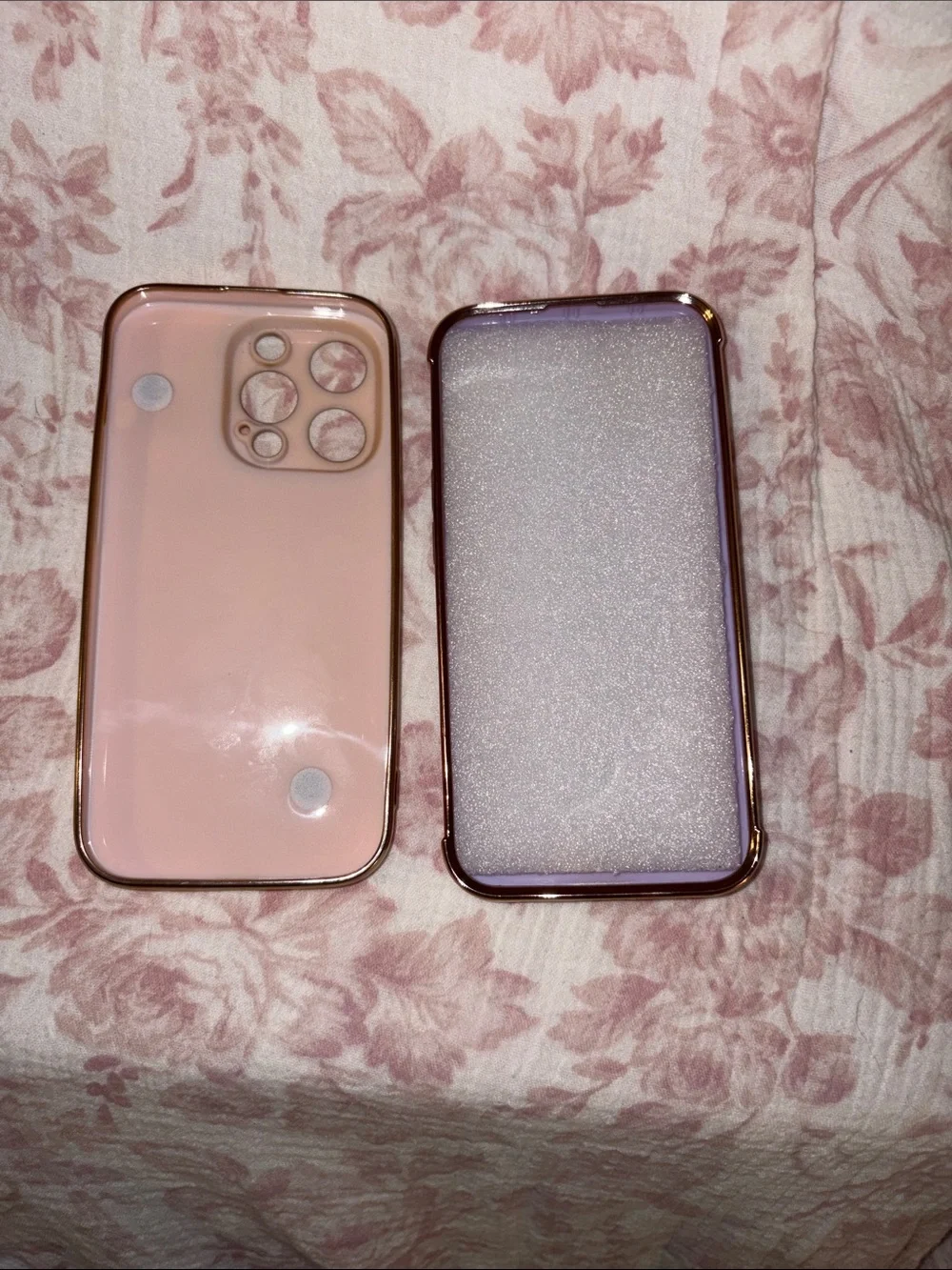 Set of 2 Heart Charm Phone Cases- Pink and Lavender IPhone 14